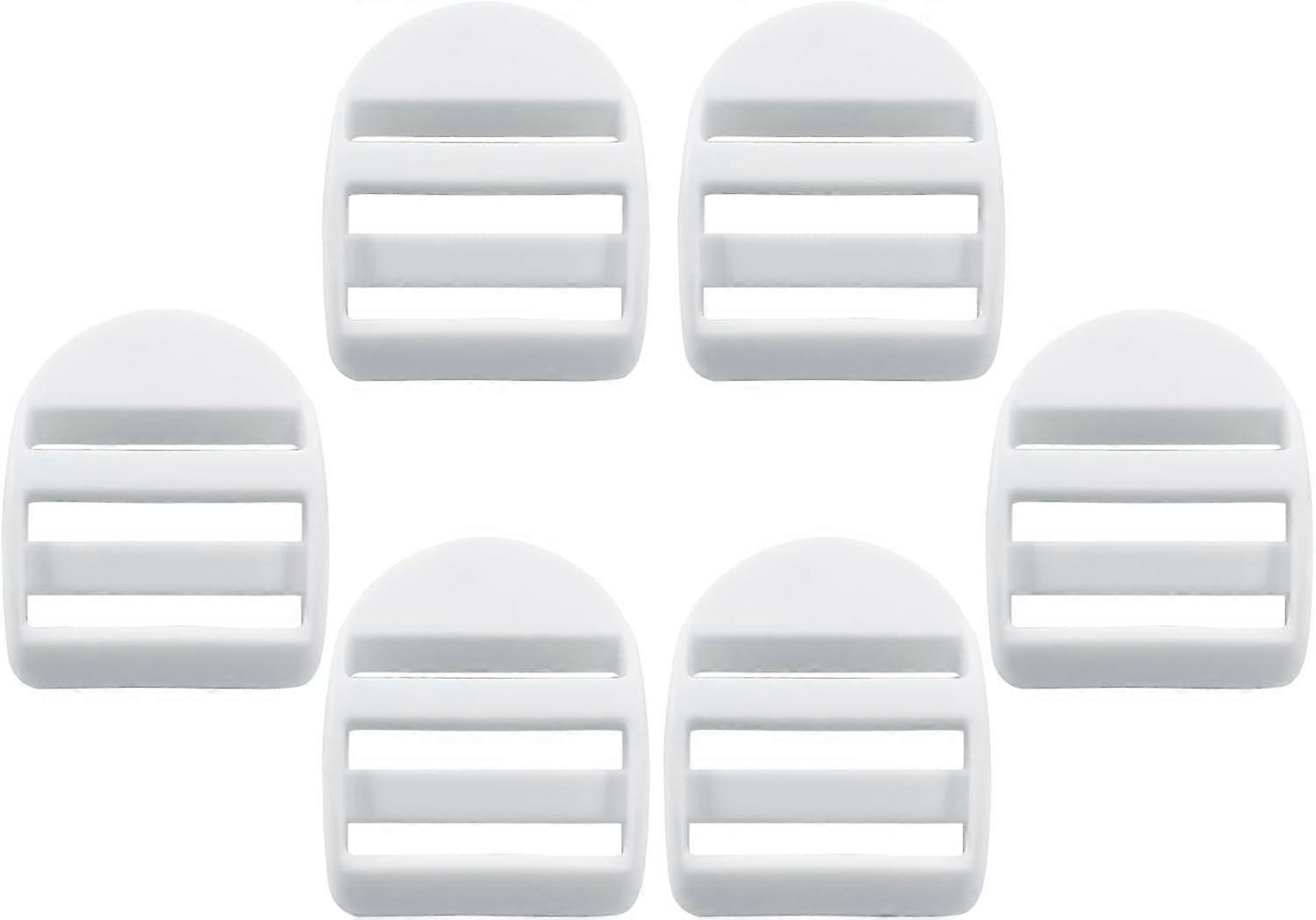 6 Pcs Plastic Ladder Lock Slide Buckle Adjustable Replacement for Backpack Straps Luggage