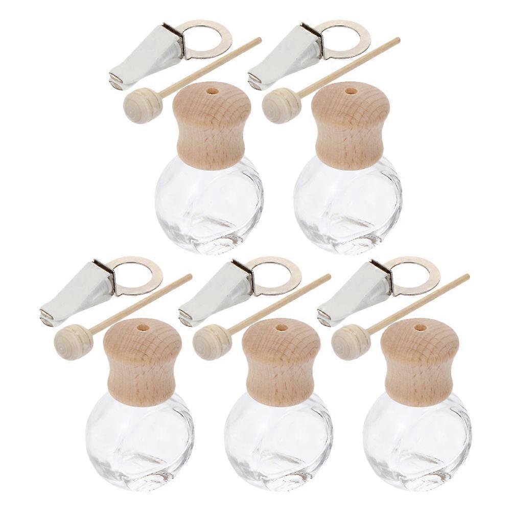 Car Scent Diffuser Bottles for Refillable Oil Use 5Pcs with Assorted Colors