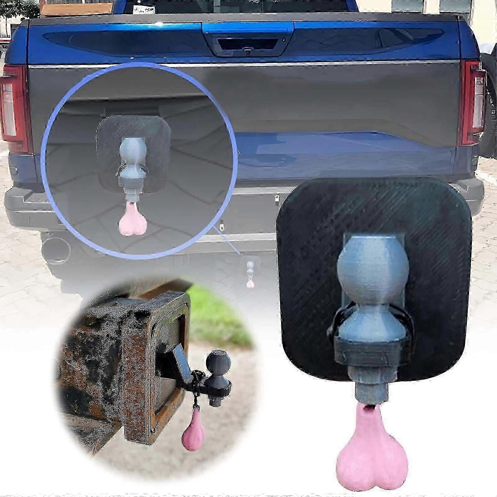 3D Tiny Hitch with Tiny Nuts, 2 x 2-Inch Funny Trailer Hitch Cover