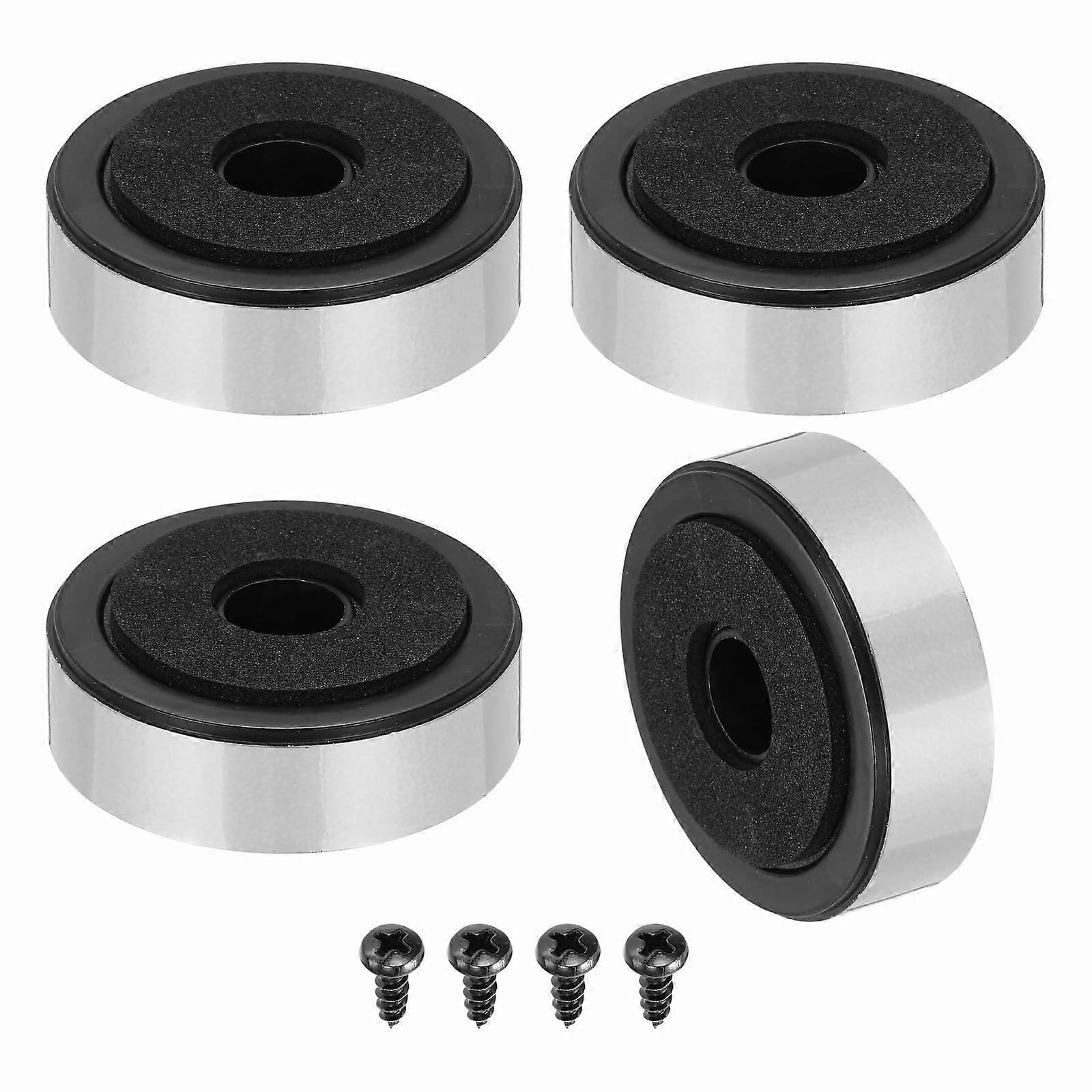 Silver Speaker Isolation Feet 47mm x 15mm for HiFi Amplifier Noise and Vibration Reduction