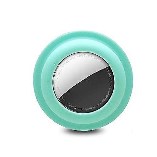 Holder for AirTag with Strong Adhesive and Shockproof Silicone Case for Wallet or Luggage (Turquoise)