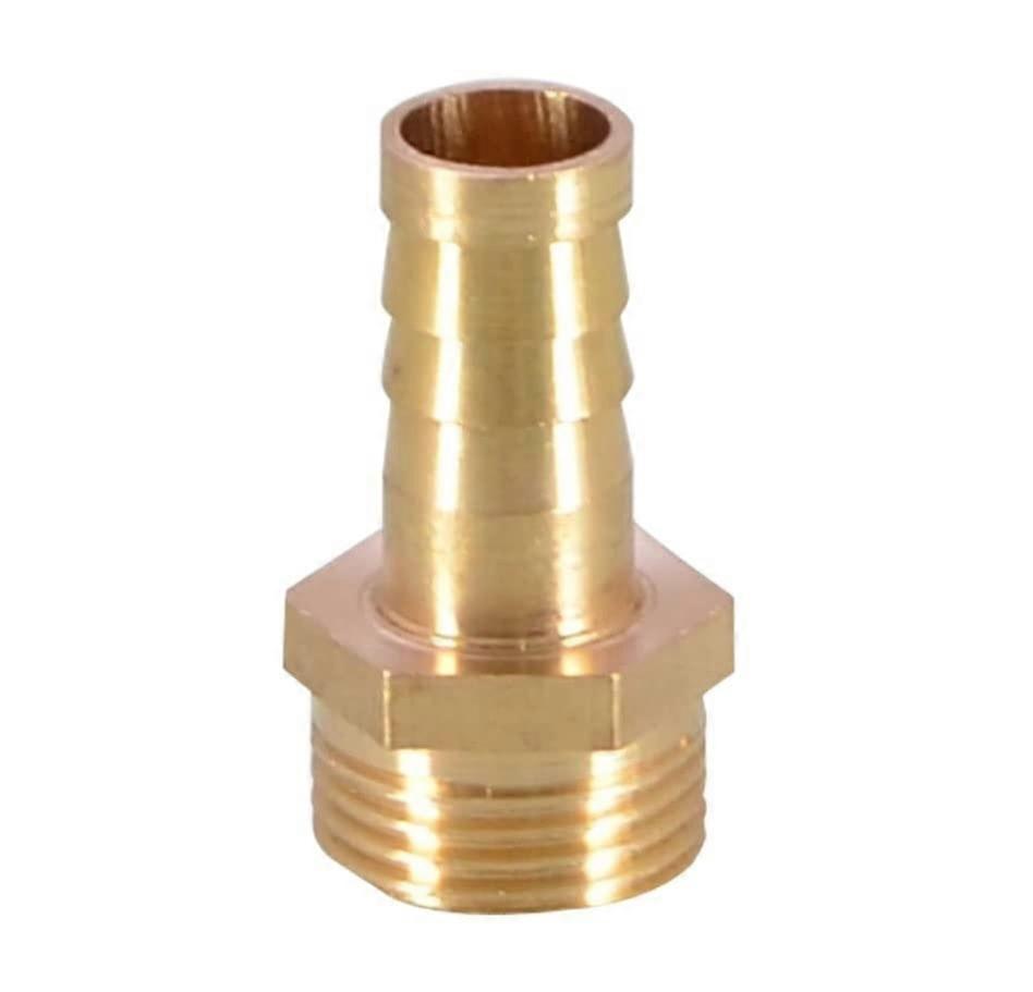 Brass Hose Barb Fitting BSP Male Connector 616mm Tail Pipe Adapter for Quick Installation