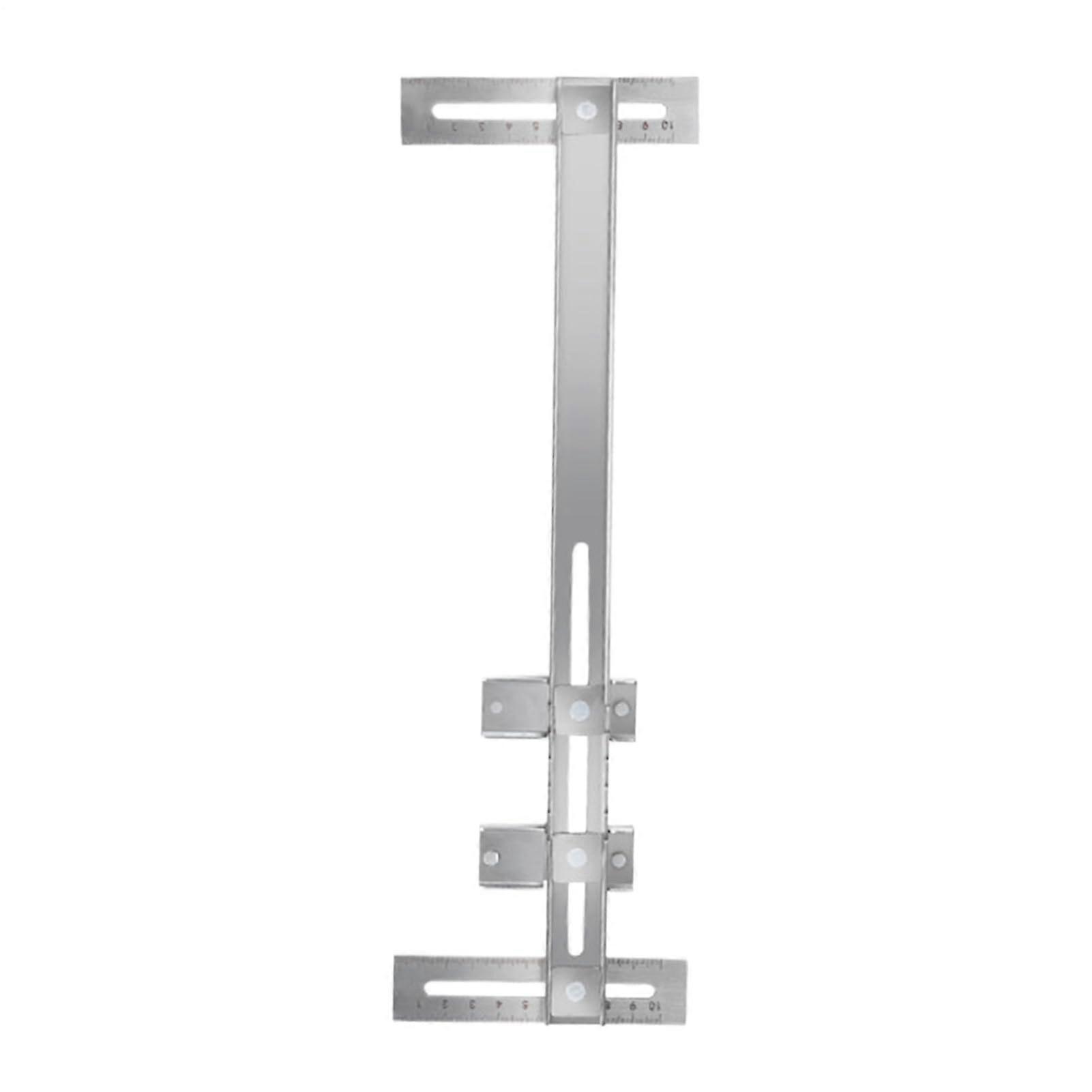 Closet Rod Installation Tool Adjustable Stainless Steel Jig with Precision Alignment and Ruler