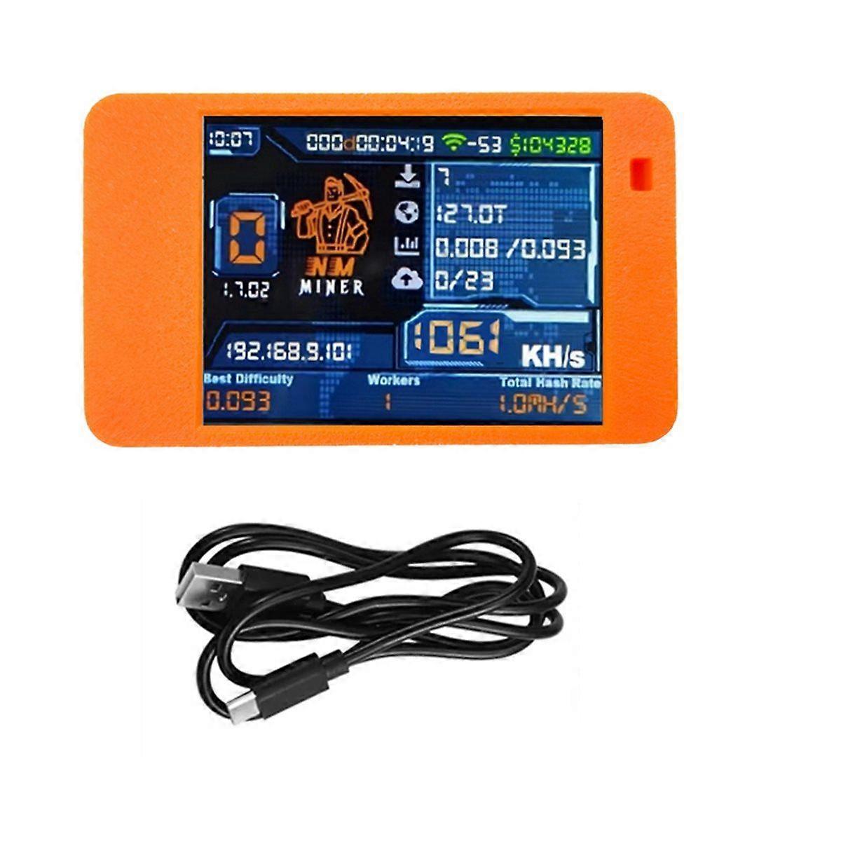 1060KH/S NMMinerNerdMiner BTC Solo Miner 2.8 Inch Color Display Bitcoin Crypto Solo Lottery Miner f