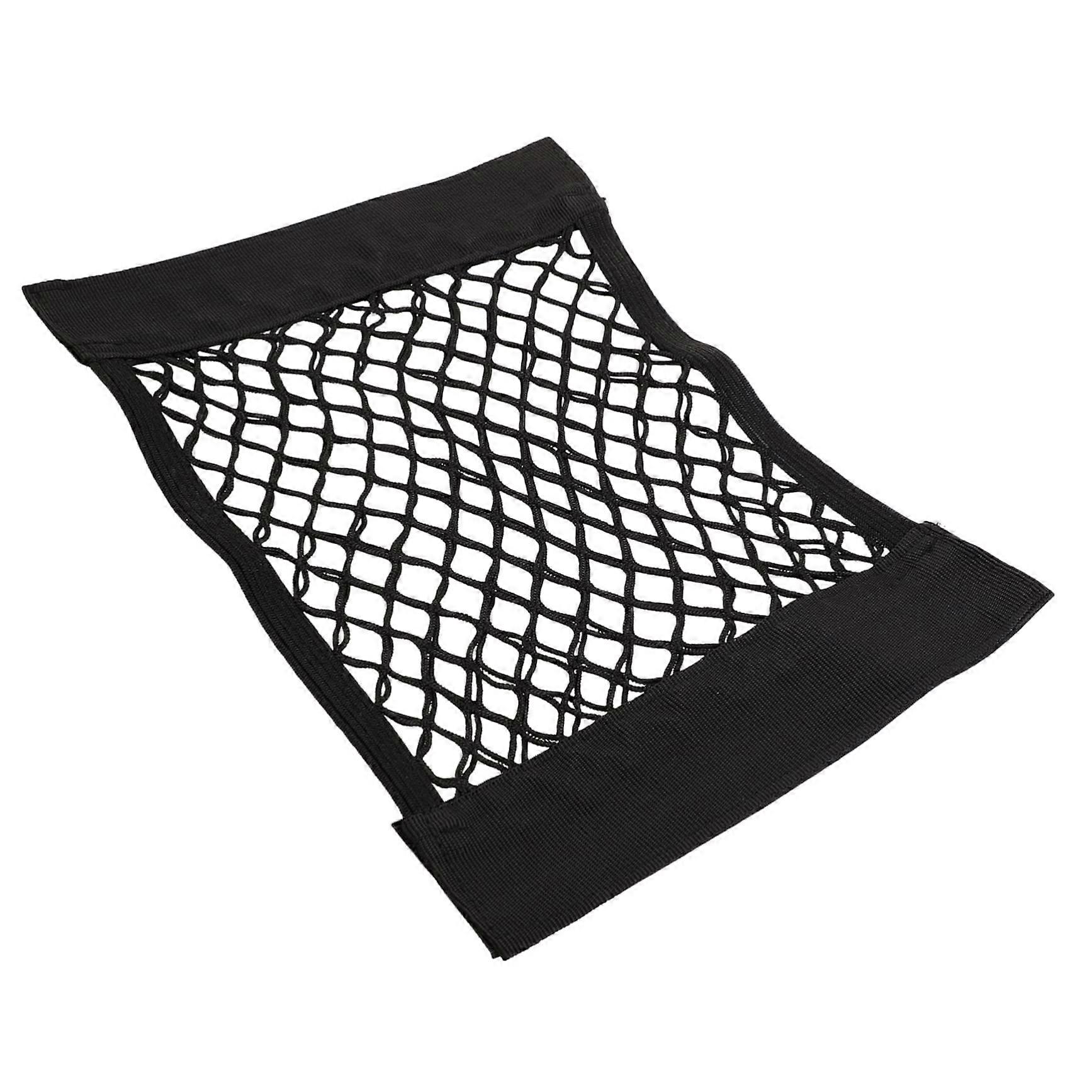 Car Trunk Organizer Mesh Bag 40x25cm Adhesive Storage Net Keeps Items Secure and Maximizes Space