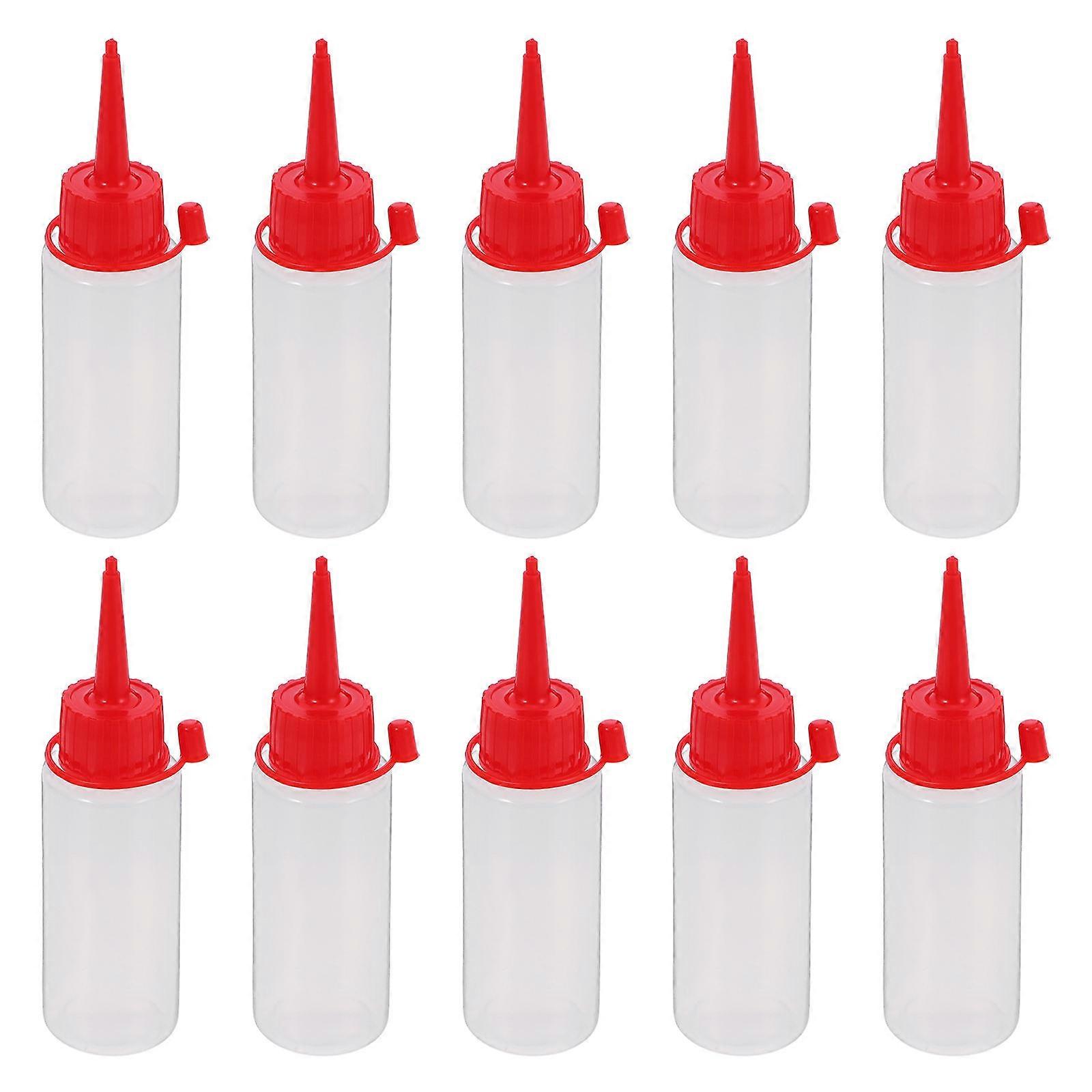 Squeeze Paint Bottle Red Ldpe Plastic Bottles for Storage 10Pcs Set
