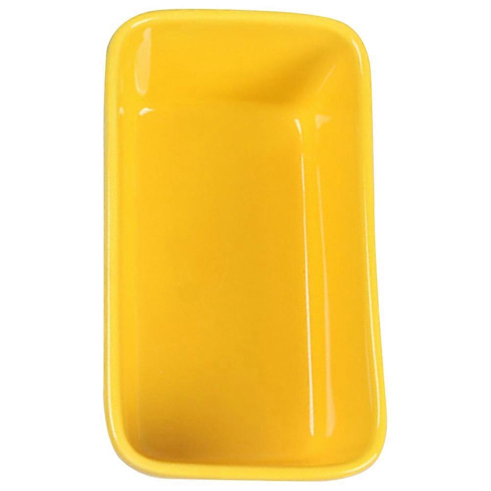 Ceramic Butter Keeper Container Yellow for Storage Butter Dish
