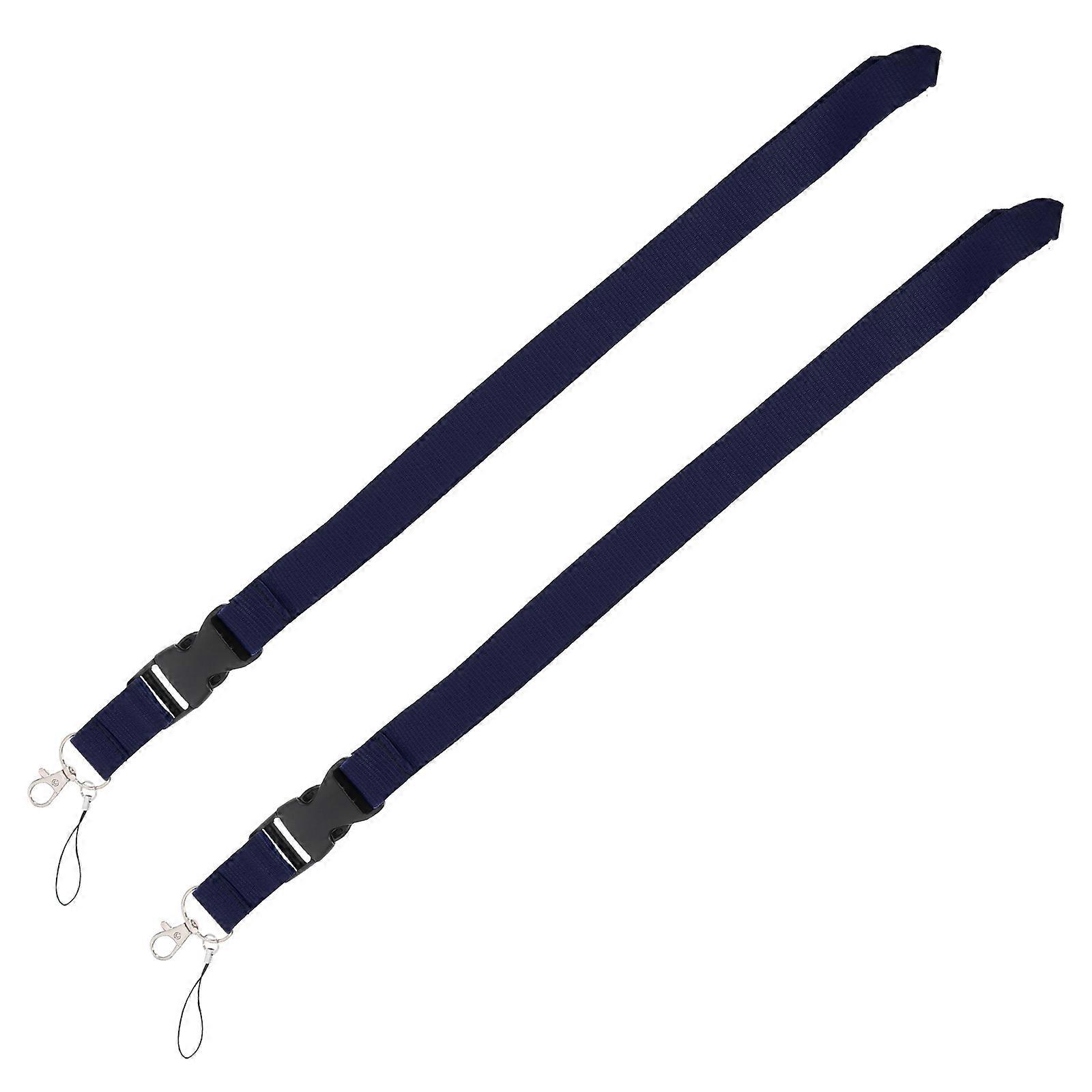 Blue Phone Lanyard Polyester Key Lanyard for 2Pcs Decorative Strap