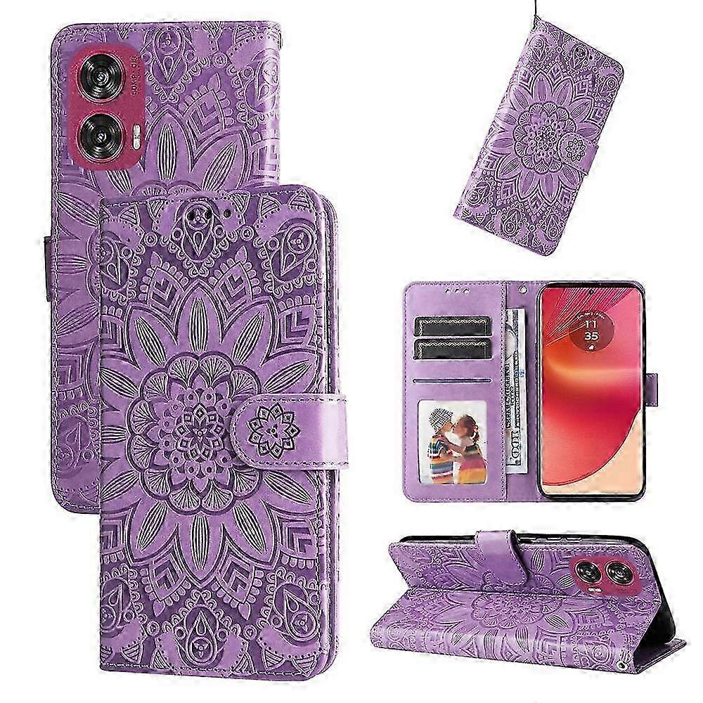 Embossed Sunflower Leather Phone Case 2025