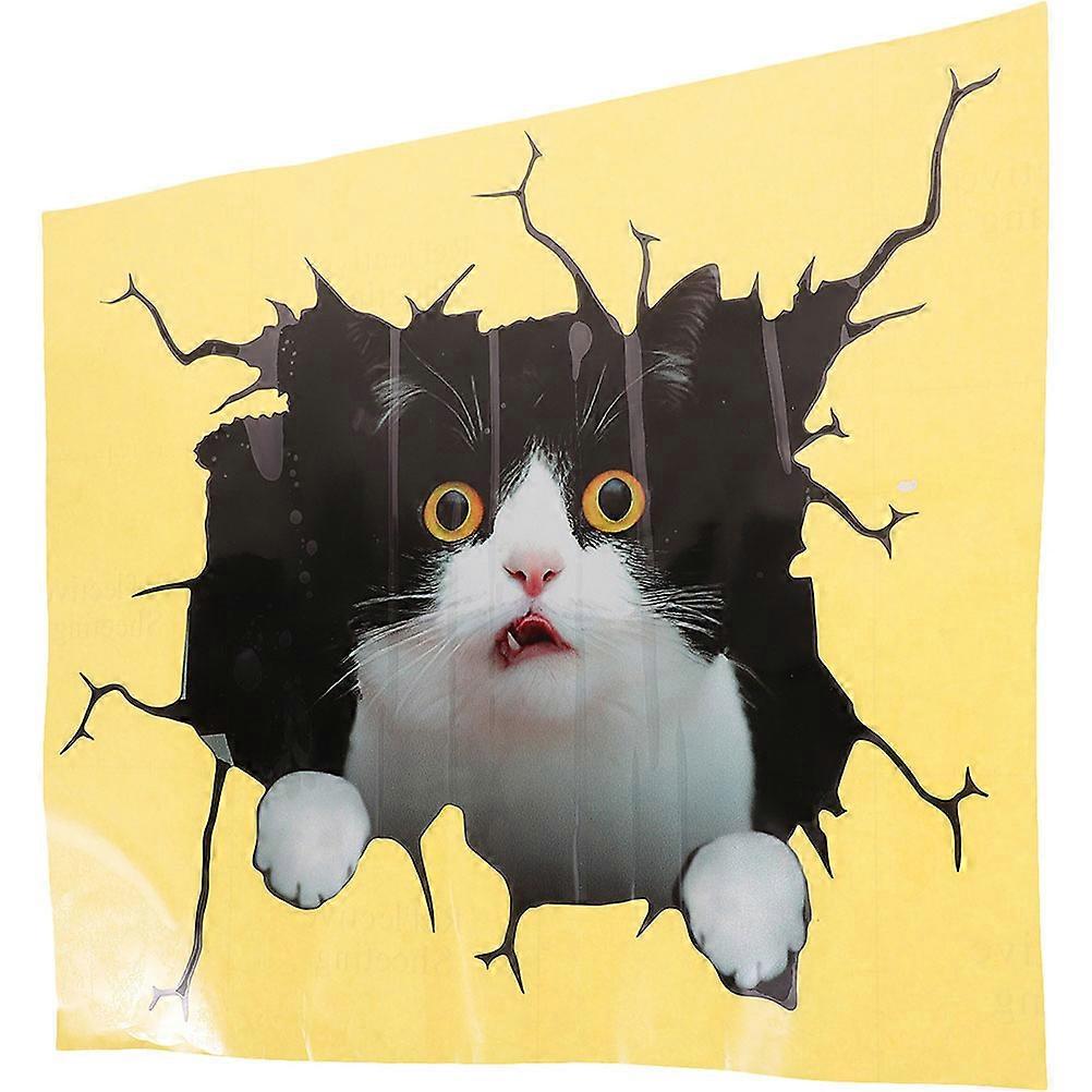 Cat Car Cracking Sticker for Auto Decoration with Sturdy PVC