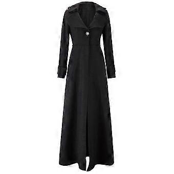 26-27 Long Trench Coat Women Winter Lapel Slim Coat Trench Jacket Coat Female Long Parka Overcoat Outwear Fashion Windbreaker