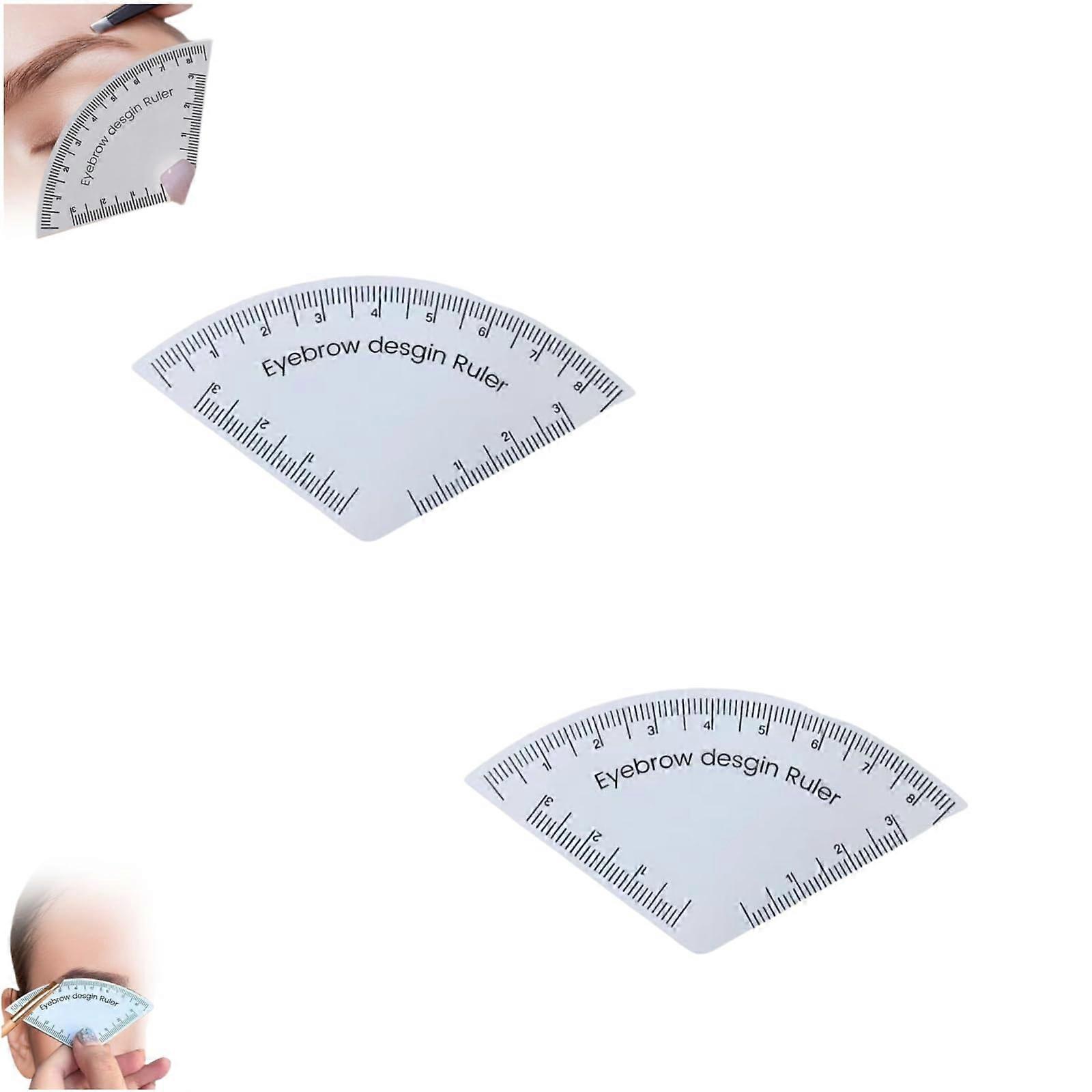 Eyebrow Ruler and Shaping Tool Set, Fast Brow Mapping Guide for Accurate Arch Alignment, Reusable 2PCS