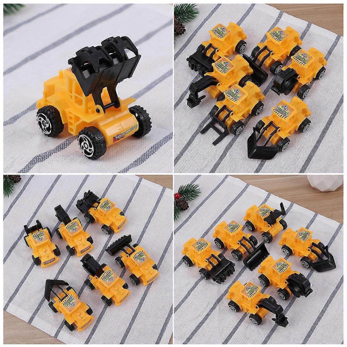 Mini Construction Vehicles Toys for Decoration 6Pcs Engineering Truck Models