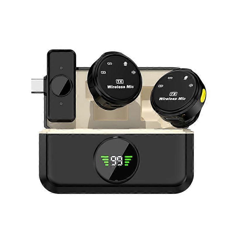 Wireless Lavalier Mic with Charging Case For Android Type-C Interface