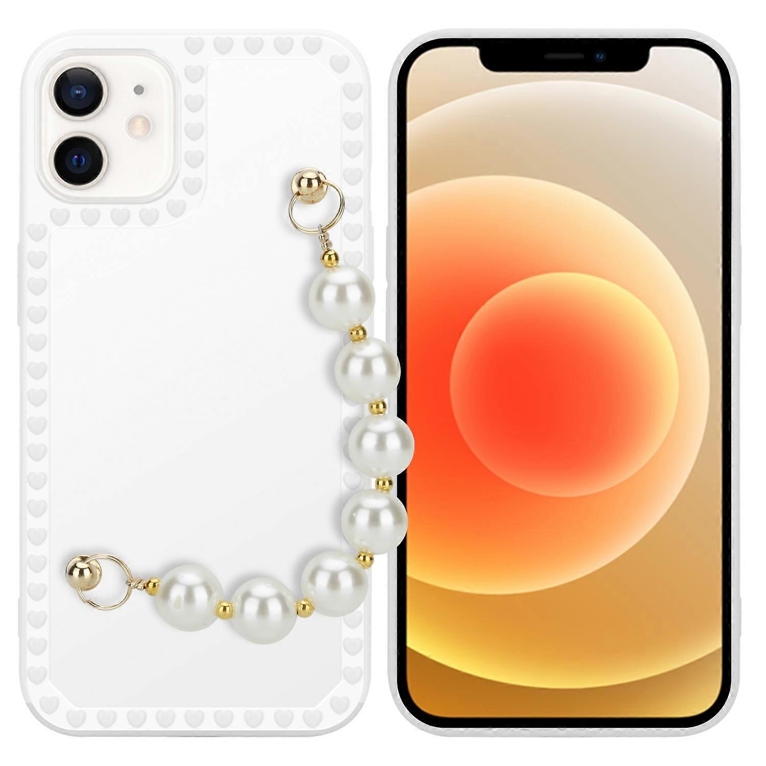 iPhone 12 Protective Case TPU Case - with Pearl Chain