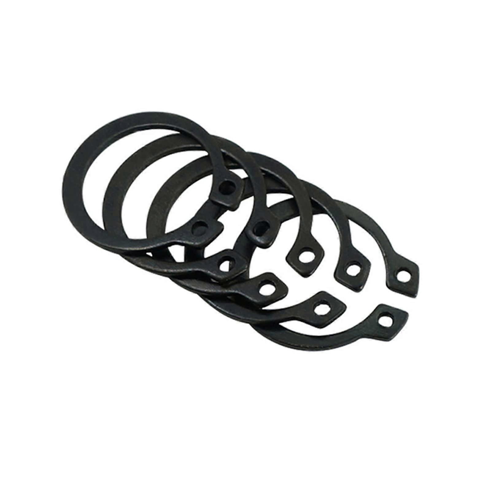 M12 External Circlip Snap Ring 65Mn Spring Steel Black Oxide for Secure Shaft Position 50PCS