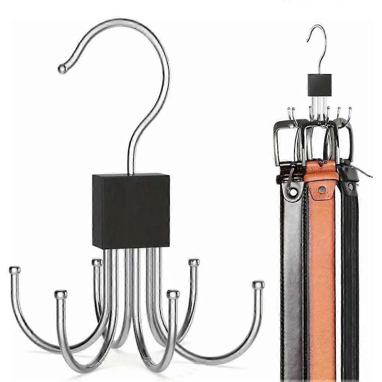 360 Degree Rotating 6-Claw Multi-Function Hook, Space-Saving Hanger for Clothes, Hats, Scarves, Belts & More