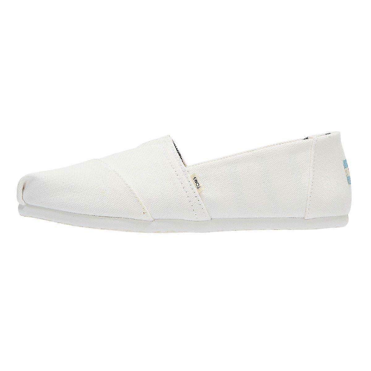 TOMS Classic Womens White Canvas Espadrilles