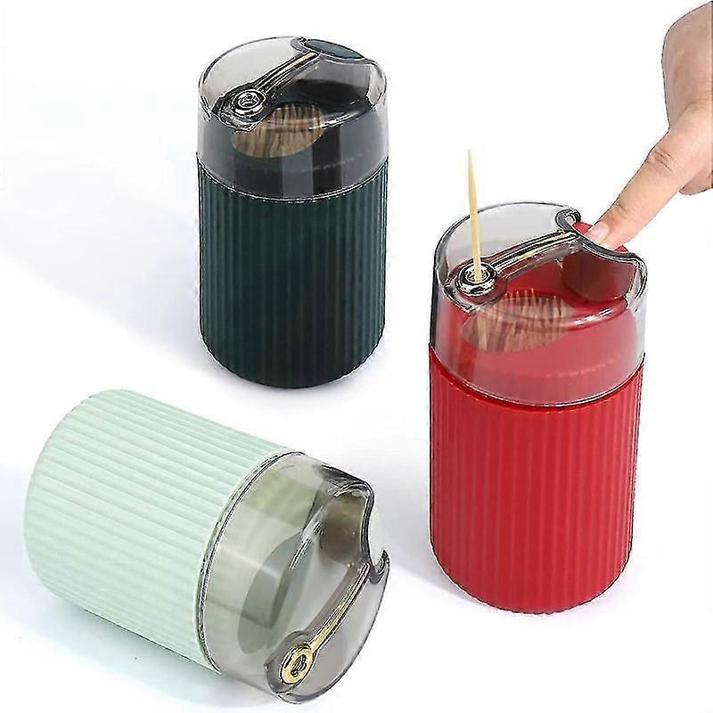Toothpick dispenser set 3pcs automatic pop up