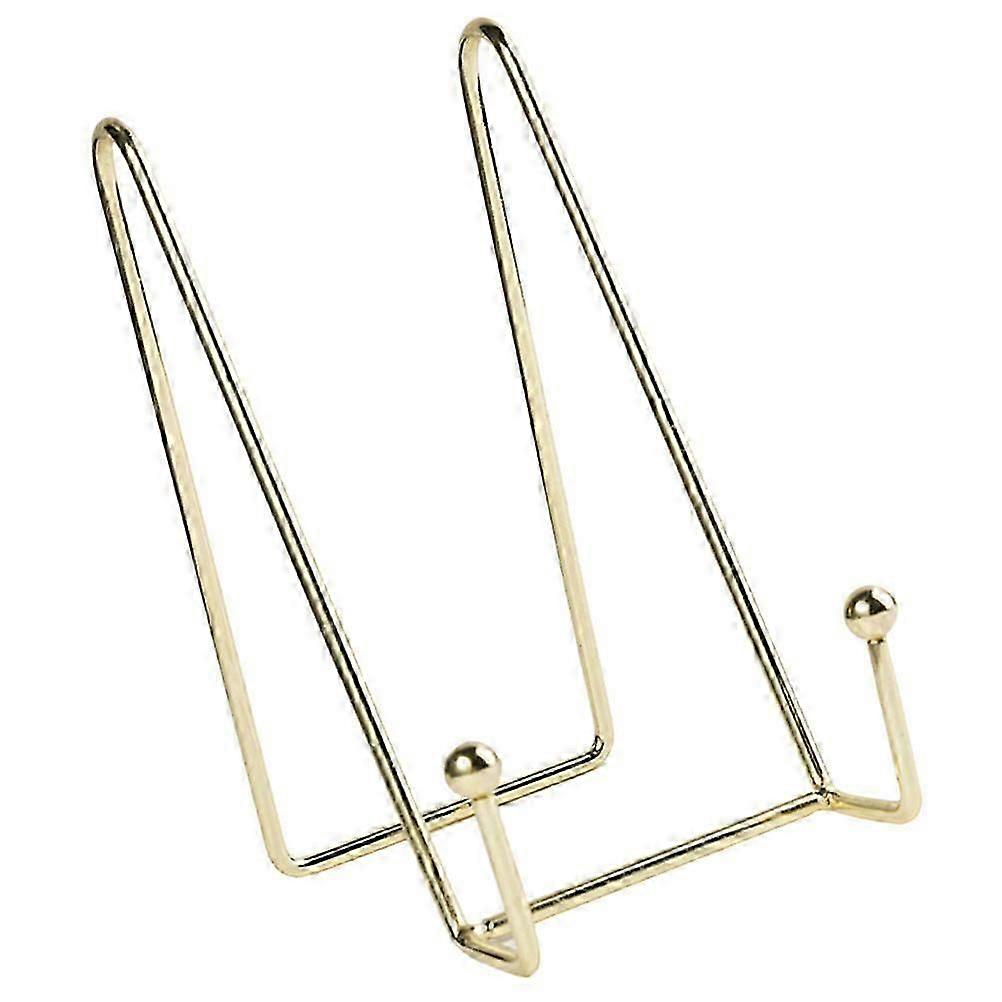 Golden Multi-Purpose Storage Rack Desktop Book Shelf 2Pcs Iron Stand