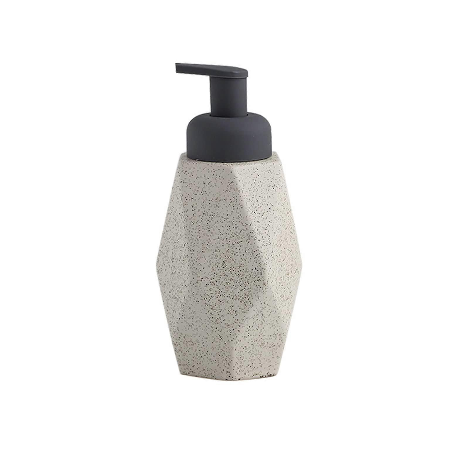 Ceramic Soap Dispenser 440ml Glossy Finish Durable Pump for Kitchen Bathroom Hotels