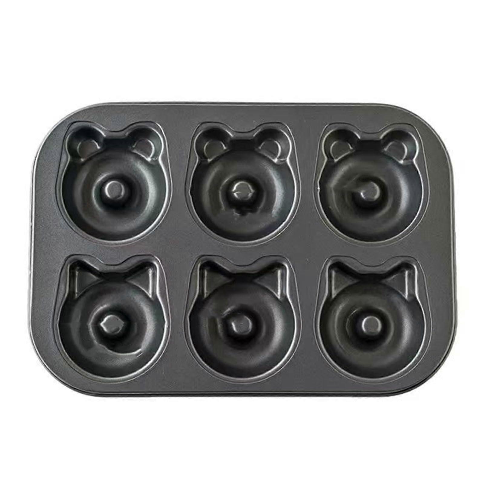 Carbon Steel 6 Cavity Baking Pan with Solid Nonstick Coating for Even Heat Distribution