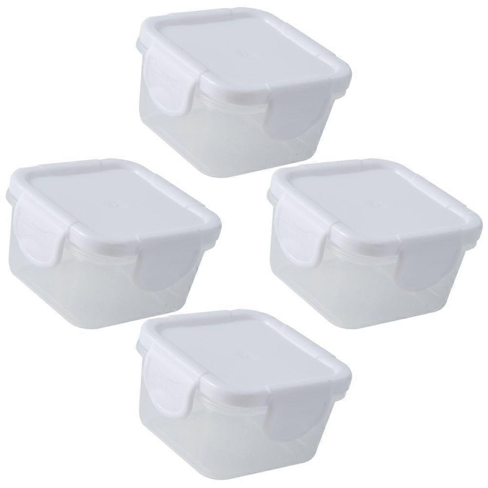 4Pcs Mini Fresh-Keeping Boxes Lidded Vegetables Containers Condiment Case