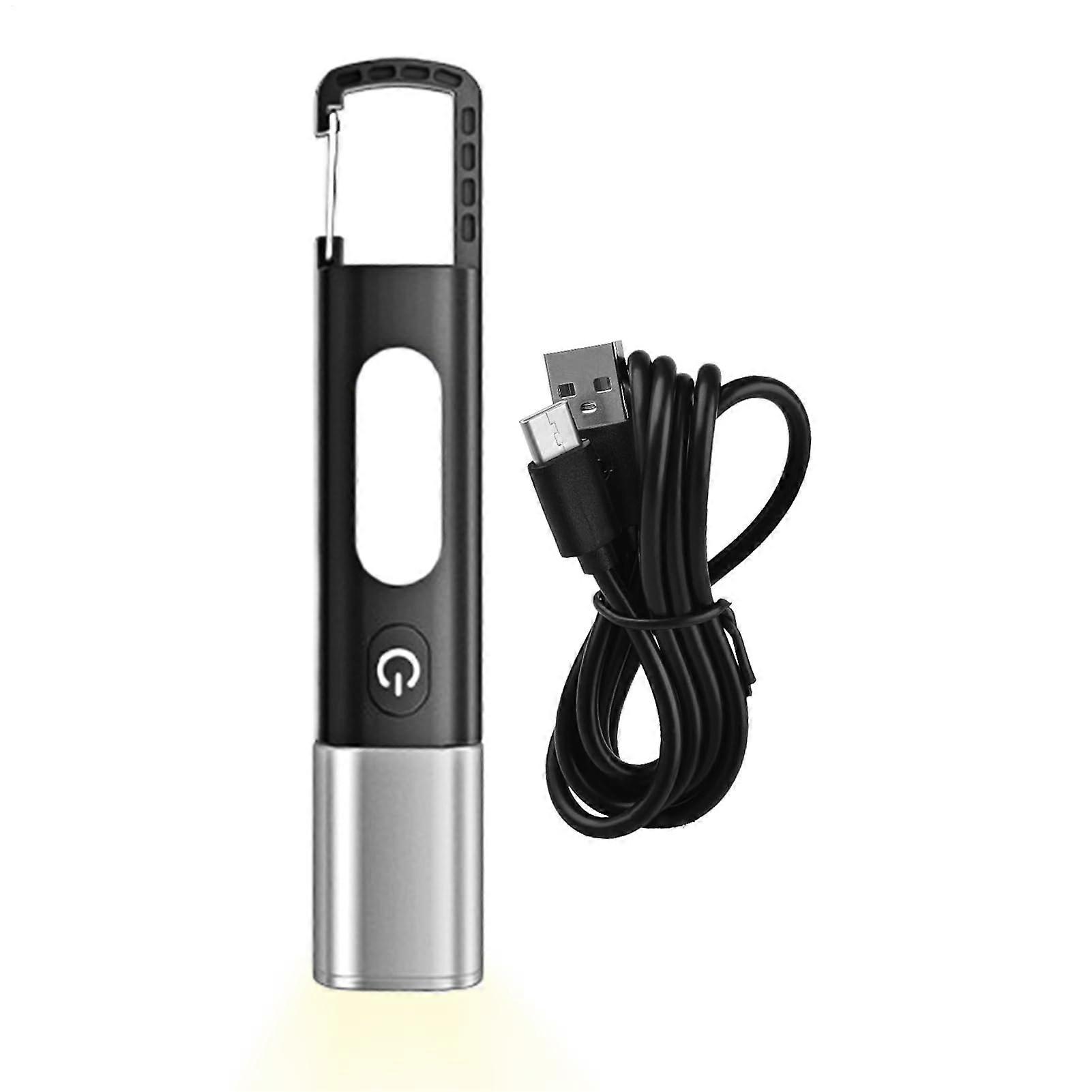 Rechargeable LED Flashlight with Adjustable Brightness, Dual Beam Modes, TypeC Charging for Camping
