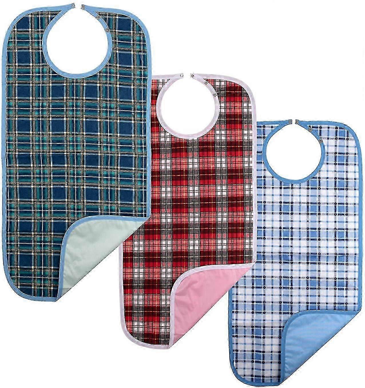 Adult Clothing Protector Bib Washable Reusable Three Pack