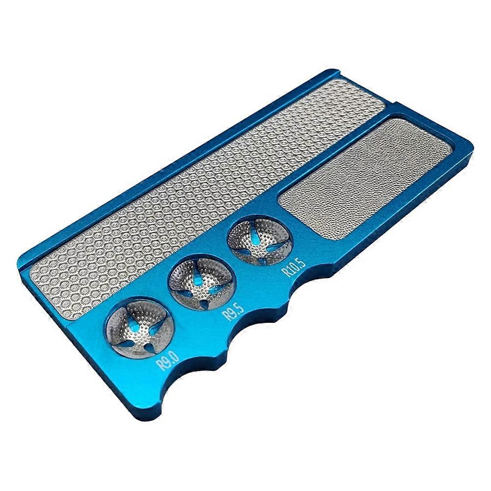 Tip Tool Professional Pool Tip Radius Shaper & Flat Scuffer Shape & Scuff Carom Snooker Pool Cue Tip Accessories Blue