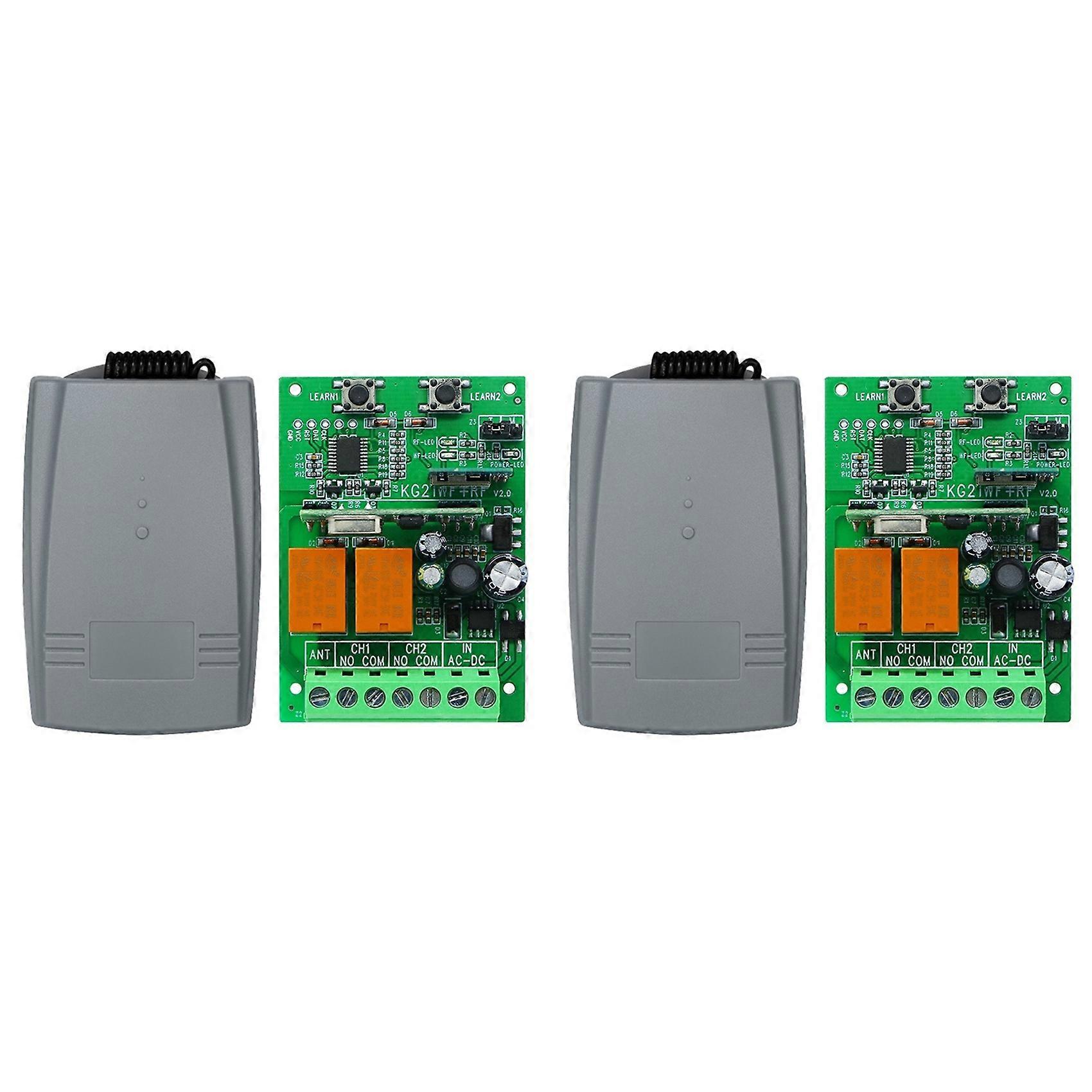 2X WiFi RF Garage Gate Sliding Door Opener Tuya Smart Switch Remote Control Switch 12V 24V Receiver Rolling Code