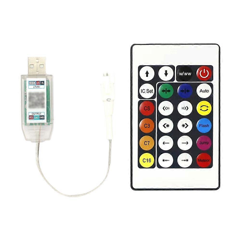 Music LED Controller Colorful Leather Light String Controller 24 Keys Versatile & Efficient