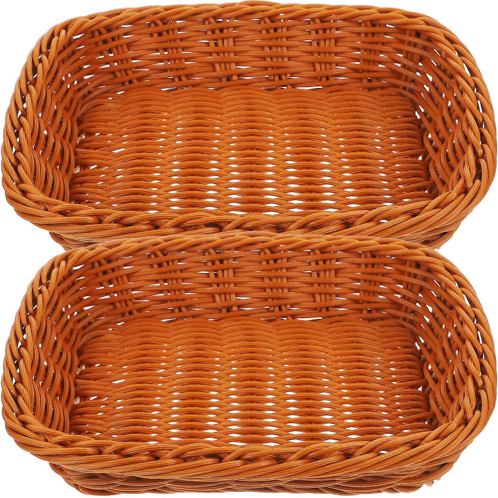 Bread Basket Pantry Plastic Square Countertop Storage For Home Use Light .5X17.5cm Bread Proofing 2Pcs