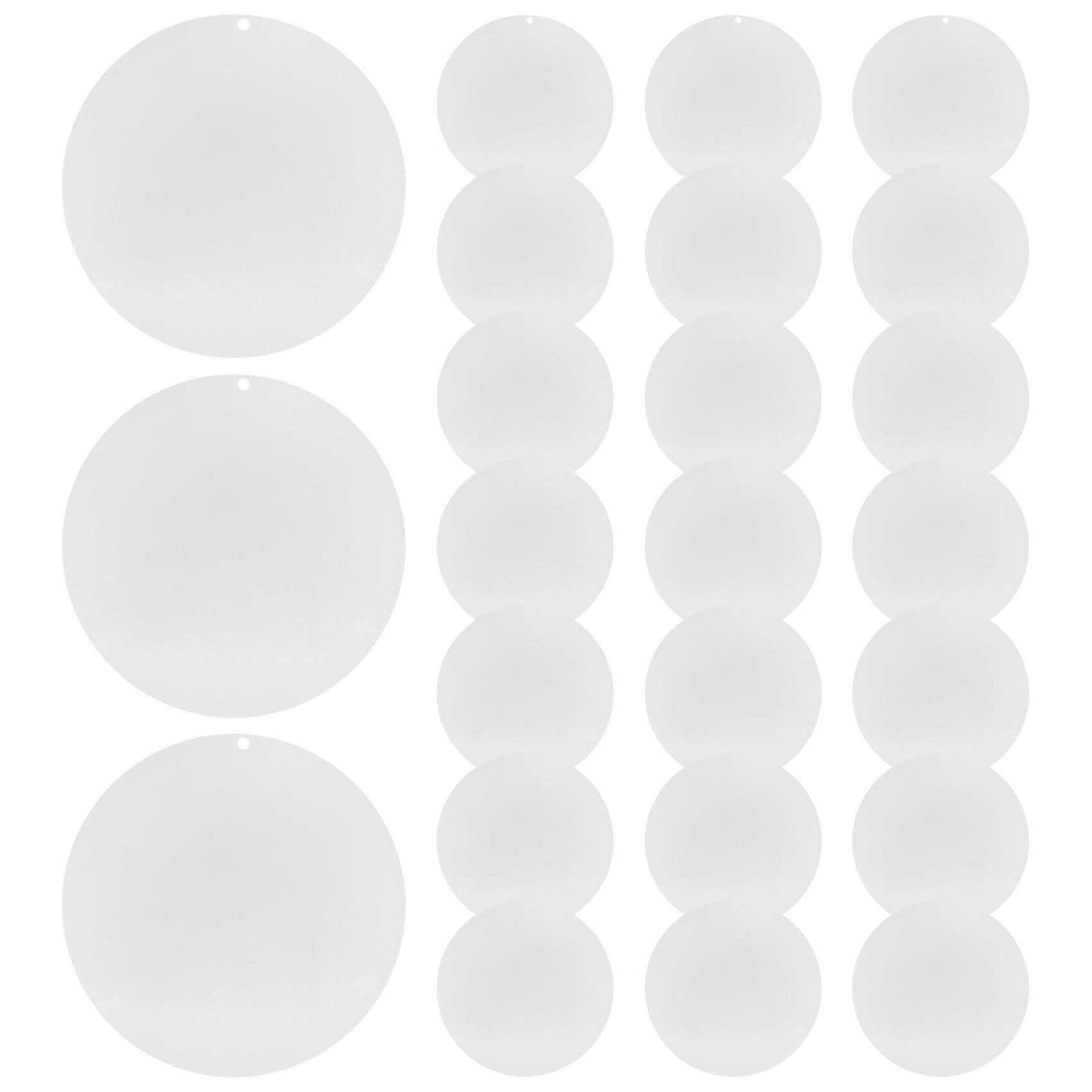 100 Pieces 2 Inch Clear Acrylic Keychains Blanks with Hole