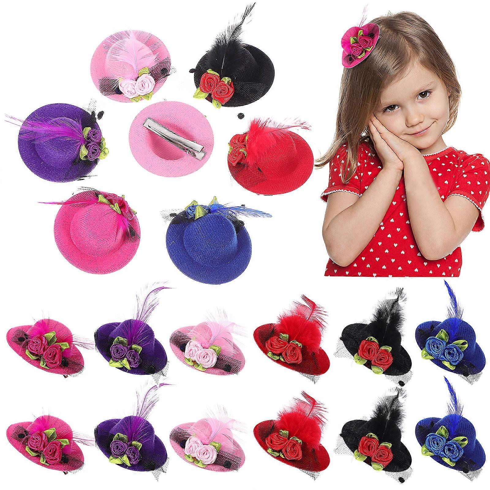 Tiny Hats Hair Accessory Stage Performance Polyester 5.50X5.50X2.20CM 24Pcs