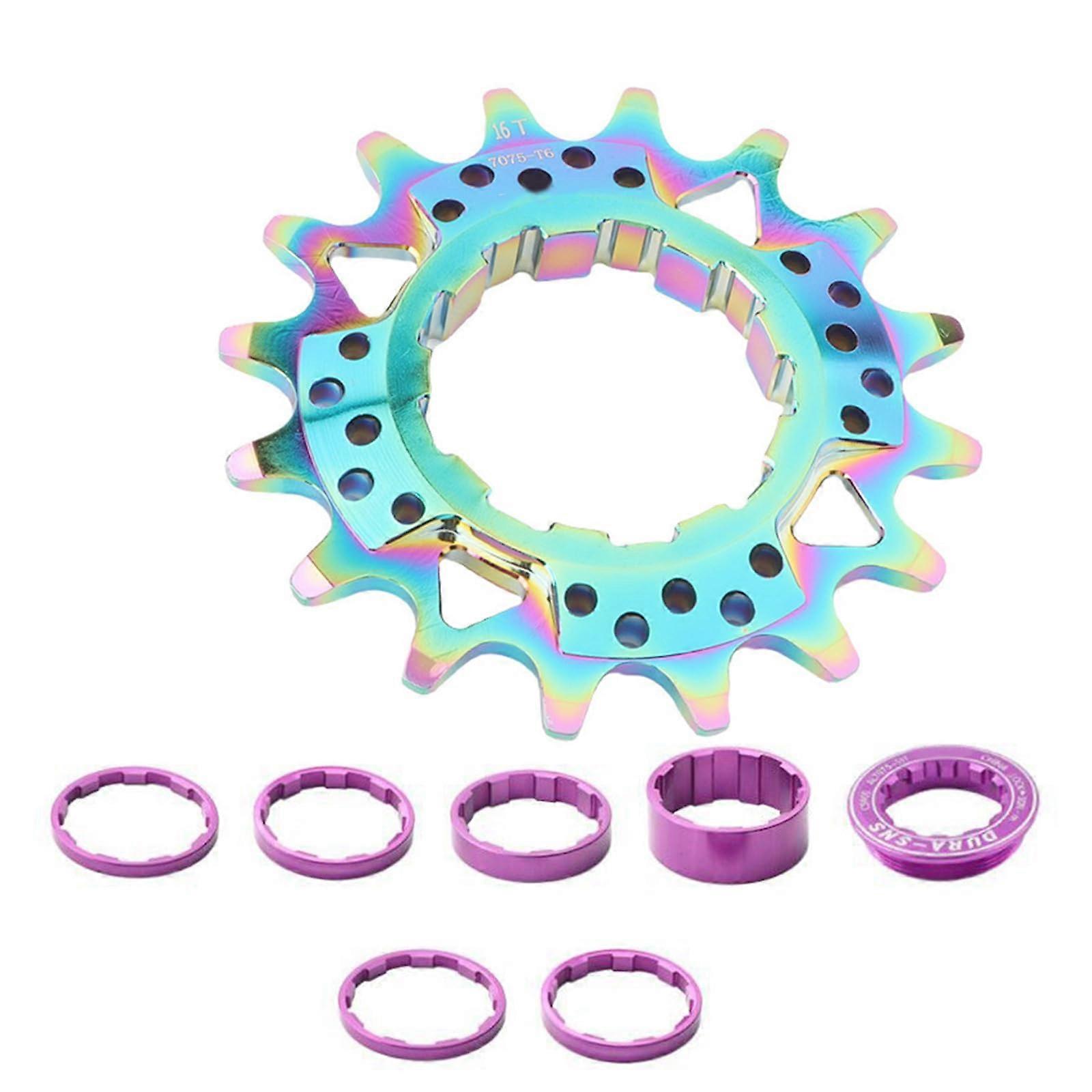 16T 18T Single Speed Conversion Kit with Cog Spacer and Lock Ring for MultiSpeed Bikes