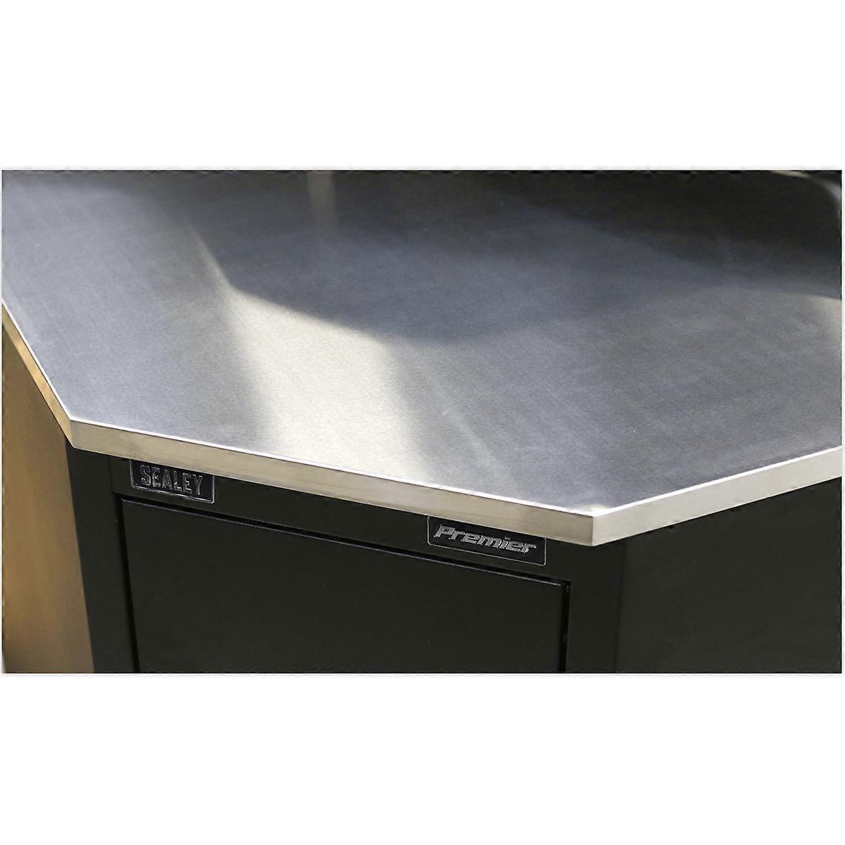 Sealey Apms19 Stainless Steel Corner Worktop 930Mm