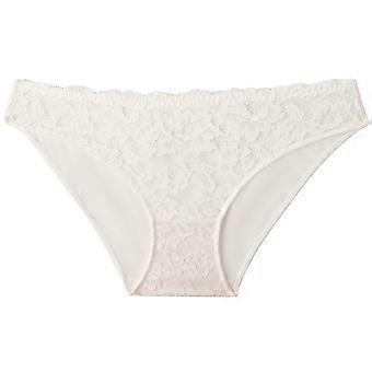 Damenunterwäsche, Nahtlose Bikini-Unterwäsche, Bequeme und elegante Mode in Übergröße, Spitzen-Patchwork-Höschen, Weiß XL