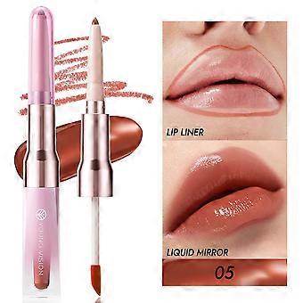 2-in-1 Lipliner und Lippenstift, hochpigmentierte und langanhaltende samtige Lippenfarbe, definierte Lippenkontur, schwerelos, wasserfest, nicht an Tieren getestet