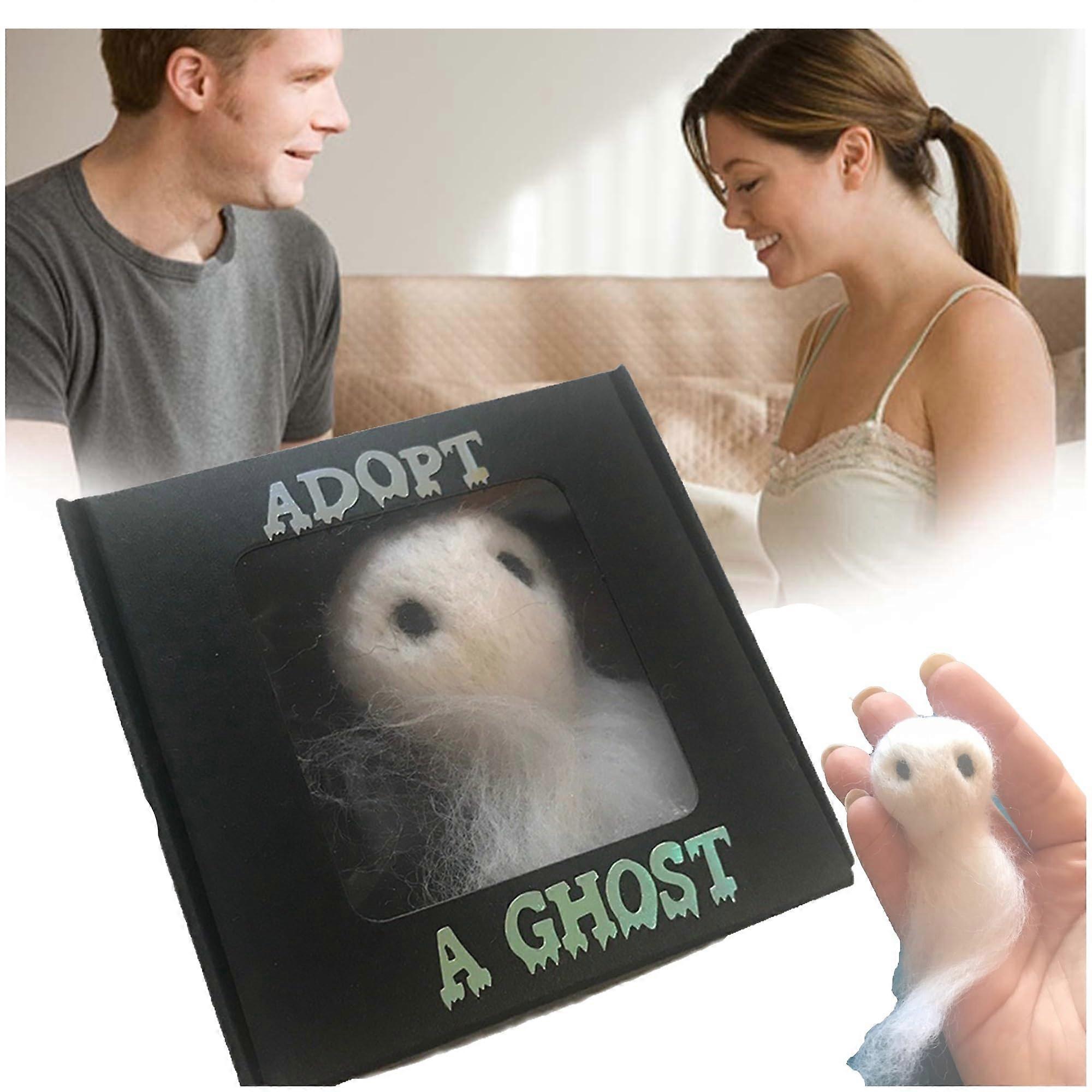 Cute Ghost Matchbox Gift Set White Pocket Figurines with Tiny Scroll ReadyToGift 5PCS