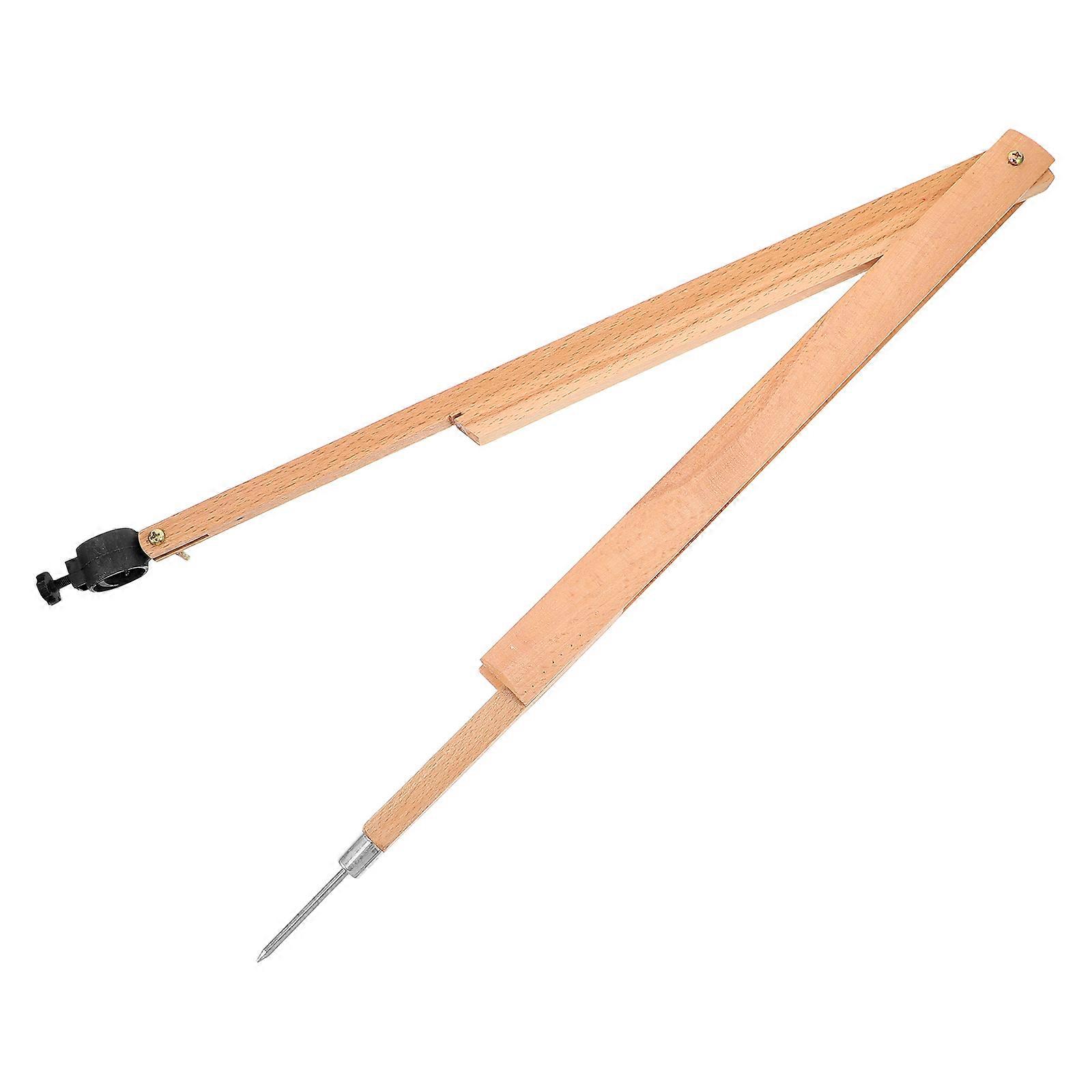 Beige Round Drawing Compass for Math Drawing Tool Wood