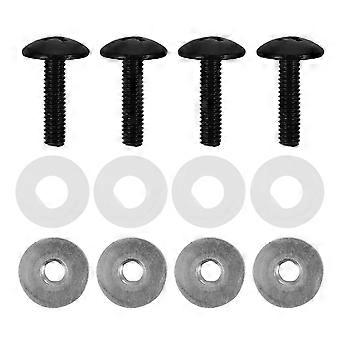 1 Set Hockey Visor Screws: Hockey Helmet Visor M4 Screws and Washers Cylindrical Rings Replacements Easy Installation Maintenance Hardware