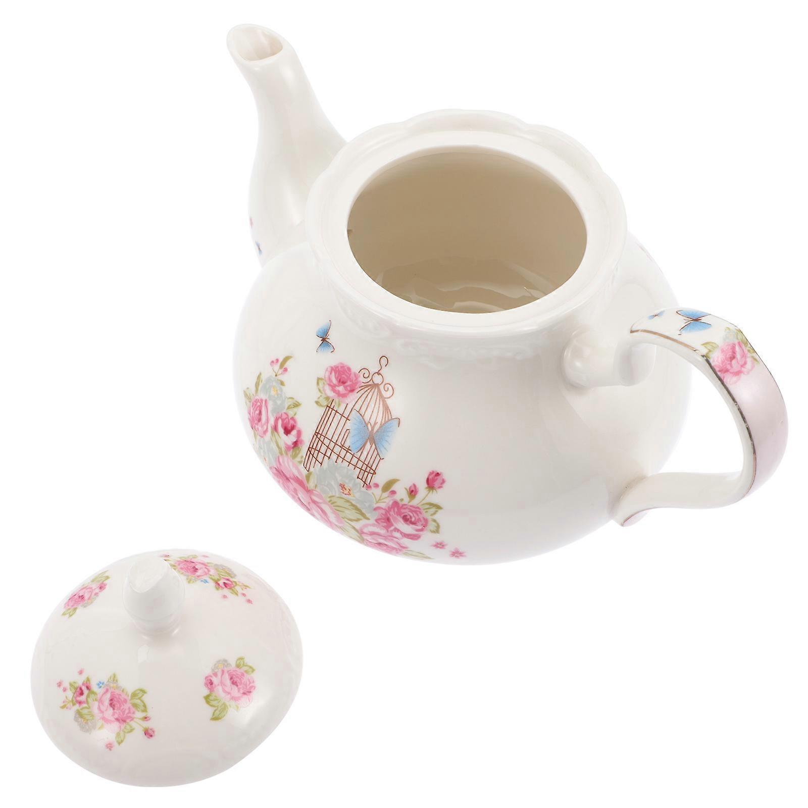 Coffee Kettle Ceramic for Milk Serving Pot White