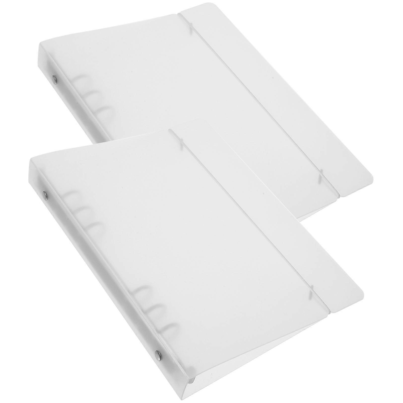 Reusable Notebook Binder Clear A5 Binder for Storage Use 2Pcs Transparent