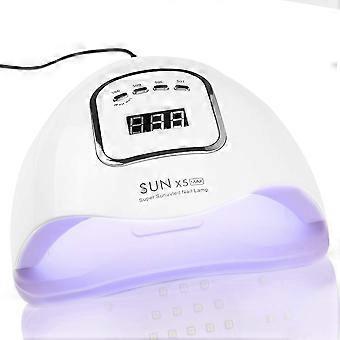 Lámpara de uñas UV LED para curado de esmalte en gel, sensor automático, pantalla de temporizador de 4 niveles con 45 perlas, lámpara de uñas UV de alta potencia, secador de uñas de secado rápido.