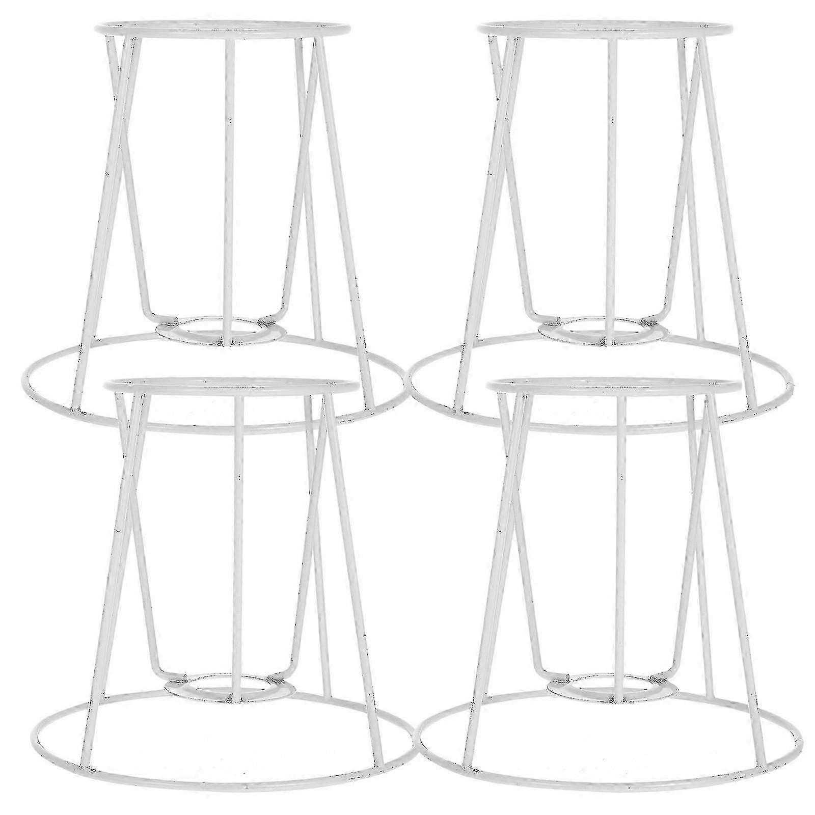 DIY Table Lampshade Frame Iron Bracket Racks 15*15*9cm White