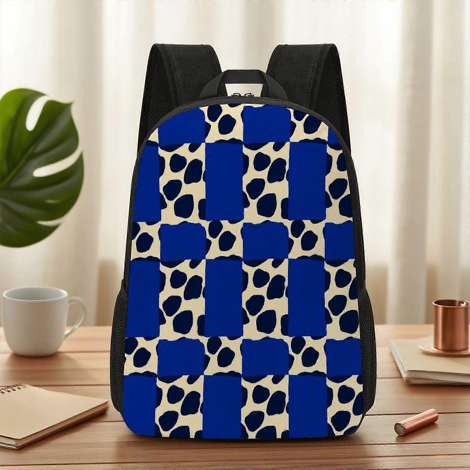 Mochila de 17 polegadas com design tribal africano, espaçosa e elegante, ideal para laptops, equipada com garrafa de água.