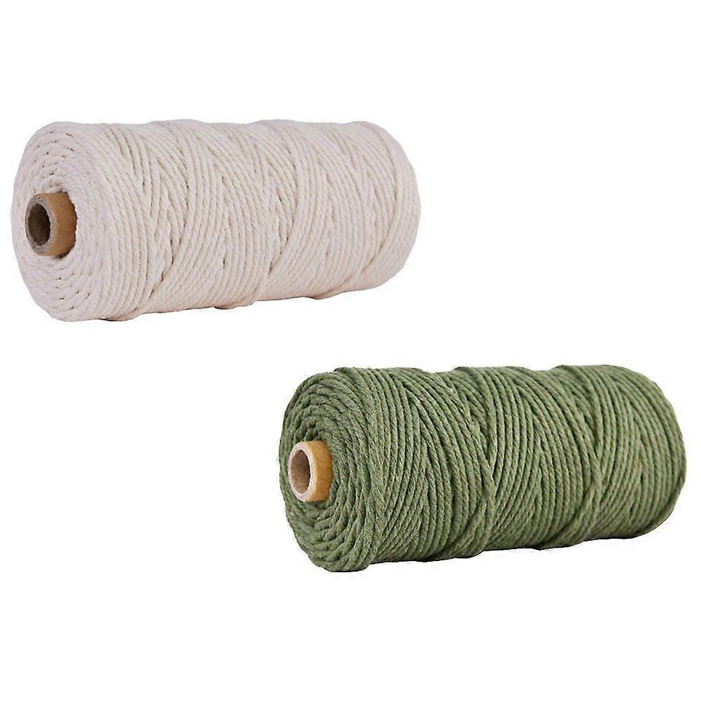 Assorted Color Cotton Rope for Decorative Binding Use 2 Rolls