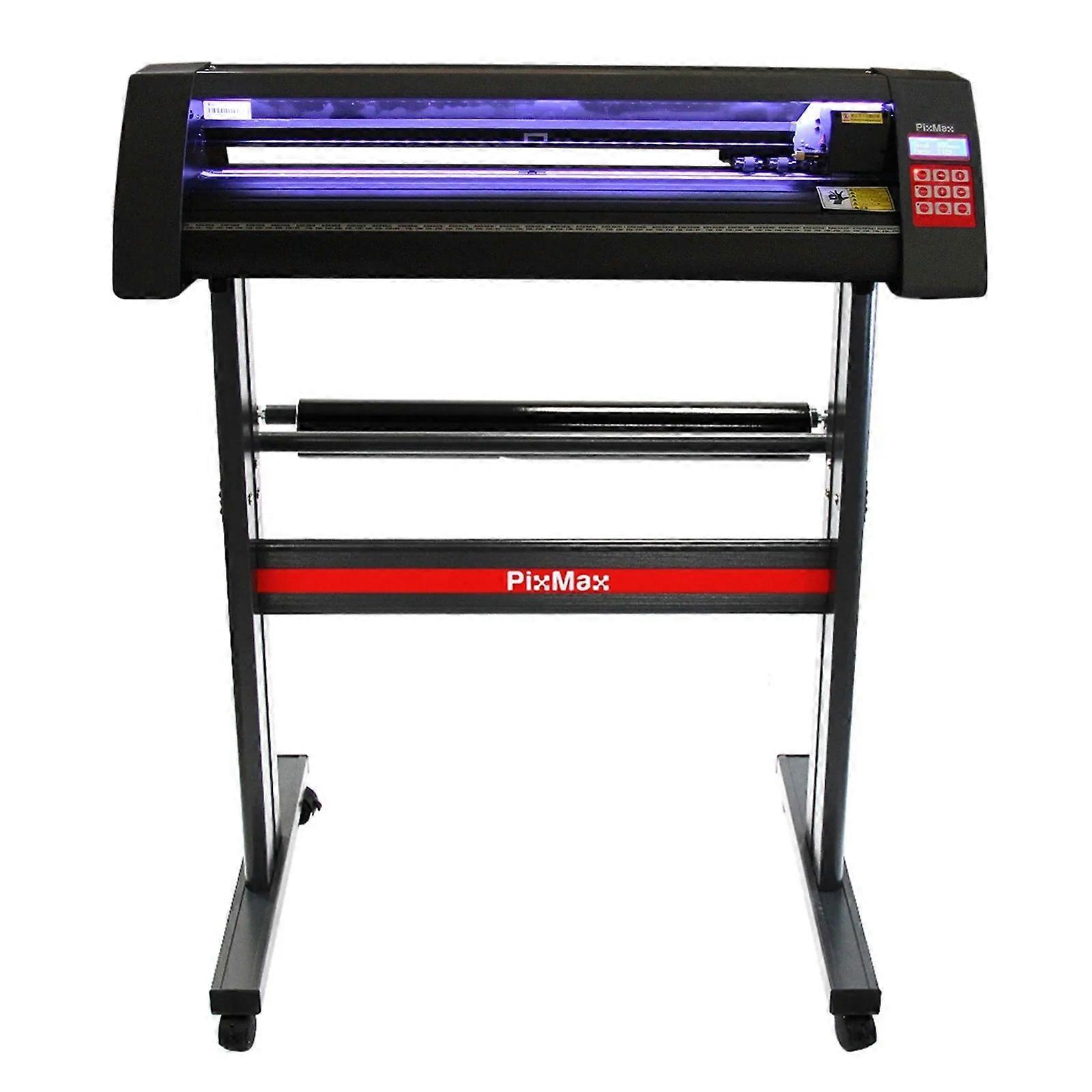 Vinyl Plotter Cutter Machine 28" & FlexiStarter Software LED Light Cutting Guide Cutting Label