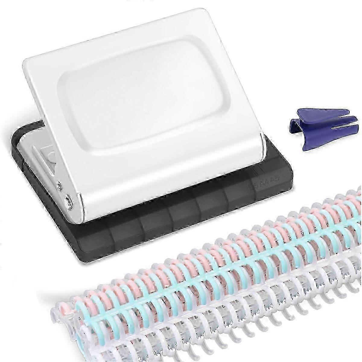 10 Hole Punch Binding Machine for Planners White